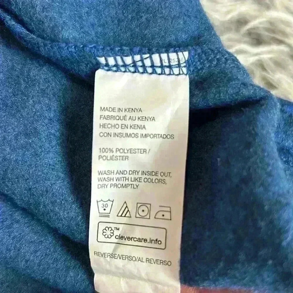 IZOD Blue Heathered Faux Sherpa Lined Lapel Quarter Zip Sweater Pullover, XXL - Picture 6 of 7